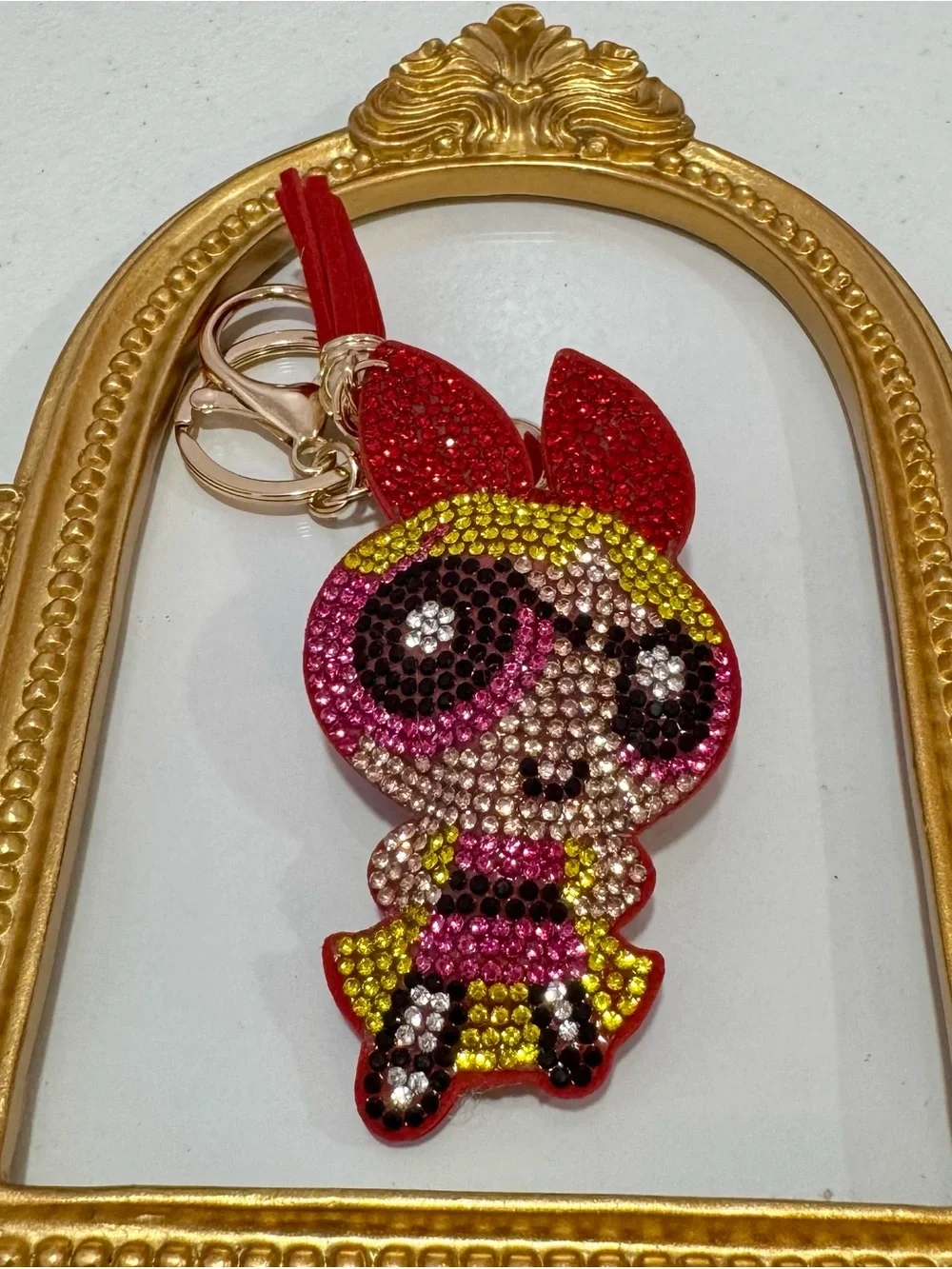 New Blossom Powder Puff Girl Keychain Bag Charm